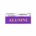 Alumni Violet Award Ribbon w/ Gold Foil Imprint (4"x1 5/8")